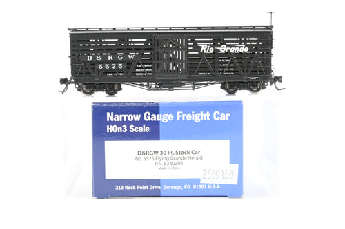 HOn3 Blackstone Models D&RGW - Denver & Rio Grande Western 30' Stock Car Flying Grande No. 5575