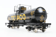 Load image into Gallery viewer, Gauge 1 - 1:32nd Scale Brass PSC - Precision Scale Co. Various Roads 8,000 Gallon Tank Car Factory Painted TXC - The Texas Company Texaco No. 4593
