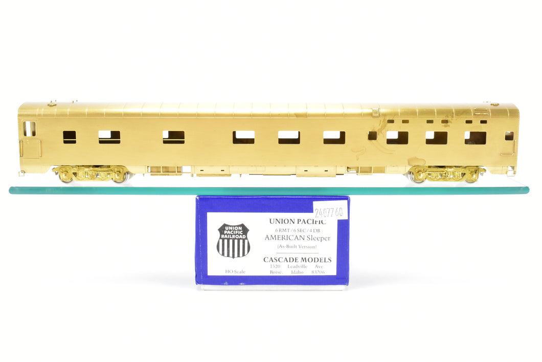 HO Brass Cascade Models UP - Union Pacific Pullman Standard 6sec-6 rmt-4bdr American Sleeper (As built)