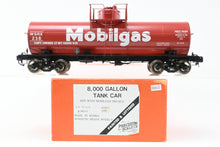 Load image into Gallery viewer, Gauge 1 - 1:32nd Scale Brass PSC - Precision Scale Co. Various Roads 8,000 Gallon Tank Car Factory Painted WSRX - Mobil Gas No. 238

