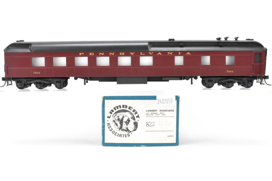 HO Brass Lambert PRR - Pennsylvania Railroad Heavyweight Dining Car Custom Painted No. 7944
