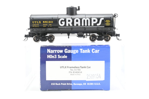HOn3 Blackstone Models Various Roads UTLX – Union Tank Lines Frameless Tank Car FP No. 55190 “Gramps”