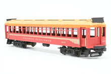 Load image into Gallery viewer, HO Brass CON Suydam PE - Pacific Electric Long Beach Twelves Sled Interurban Coach Trailer Custom Painted No. 1246
