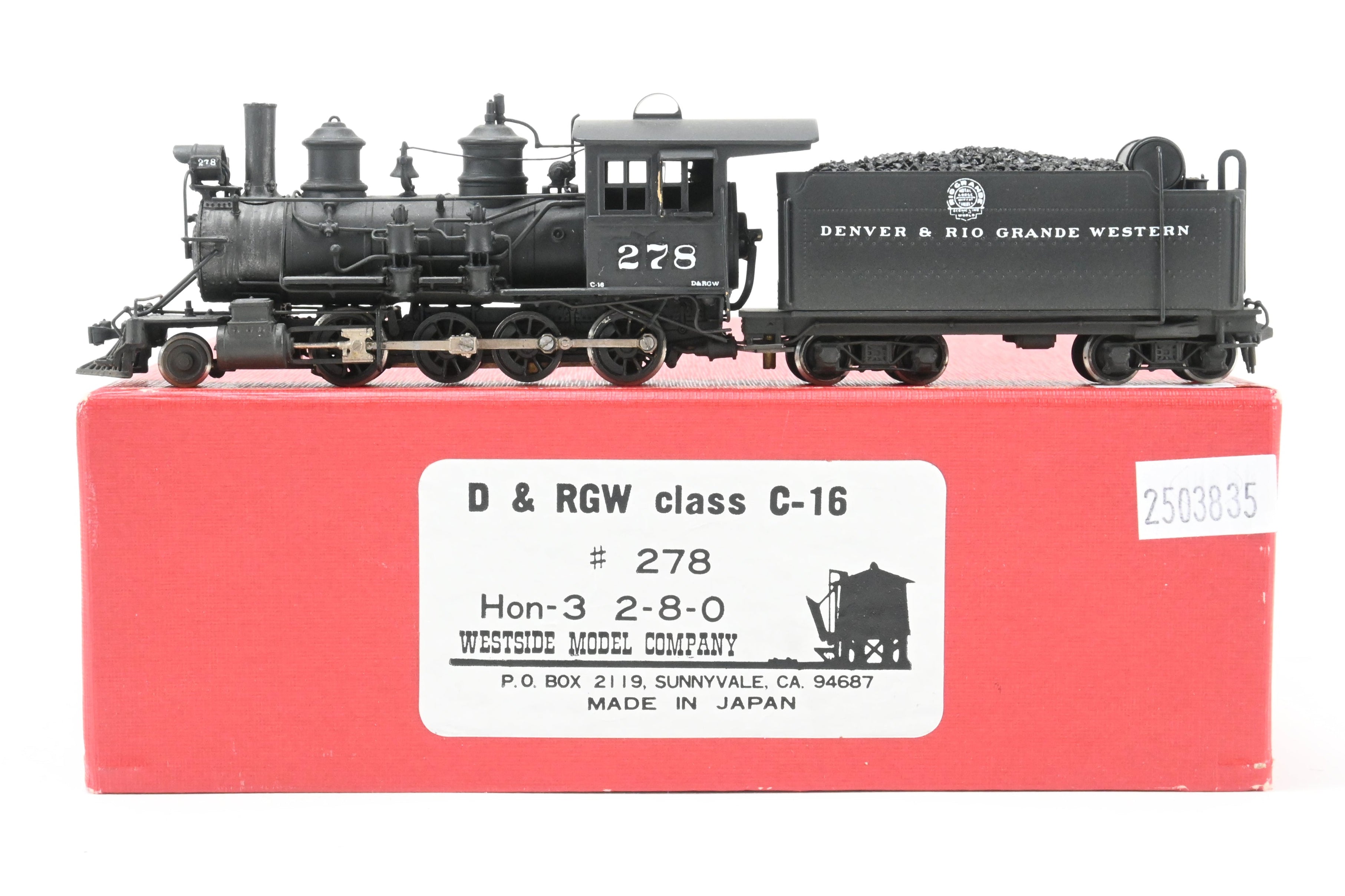 HOn3 Brass Westside Model Co. D&RGW - Denver & Rio Grande Western