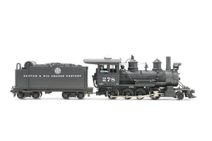HOn3 Brass Westside Model Co. D&RGW - Denver & Rio Grande Western C-16 2-8-0 #278 Custom Painted w/Can Motor Upgrade