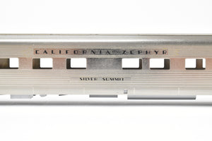 HO Brass Oriental Limited CB&Q/DRGW/WP California Zephyr 10-6 Budd Sleeper "Silver Summit"