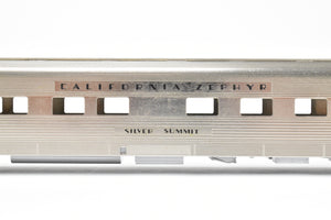 HO Brass Oriental Limited CB&Q/DRGW/WP California Zephyr 10-6 Budd Sleeper "Silver Summit"