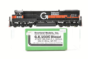 HO Brass OMI - Overland Models Inc. Various Roads GE U33C Custom Painted Gilford/Delaware & Hudson No. 650