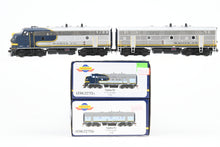 Load image into Gallery viewer, HO Athearn Genesis ATSF - Santa Fe EMD F7A/F7B Freight Phase I Set #338L and 338B FP Blue Bonnet w/ Light Weathering
