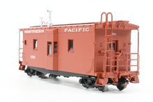 Load image into Gallery viewer, HO Brass W&amp;R Enterprises NP - Northern Pacific 36' Bay Window Caboose "AB" Brakes Version 3 Factory Painted Mineral Red No. 1591
