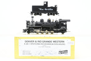 HOn3 Brass Precision Scale Co. D&RGW - Denver & Rio Grande Western K-28 2-8-2 Factory Painted No. 470
