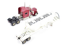 Load image into Gallery viewer, HO Brass CON CMC - Classic Mint Collectibles Peterbilt 379 3-Axle Tractor w/ Sleeper and Heil 1040 Dry Bulk Trailer White FP
