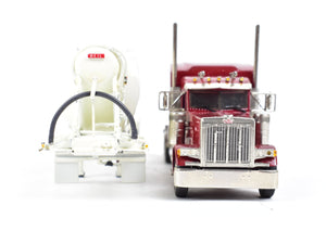 HO Brass CON CMC - Classic Mint Collectibles Peterbilt 379 3-Axle Tractor w/ Sleeper and Heil 1040 Dry Bulk Trailer White FP