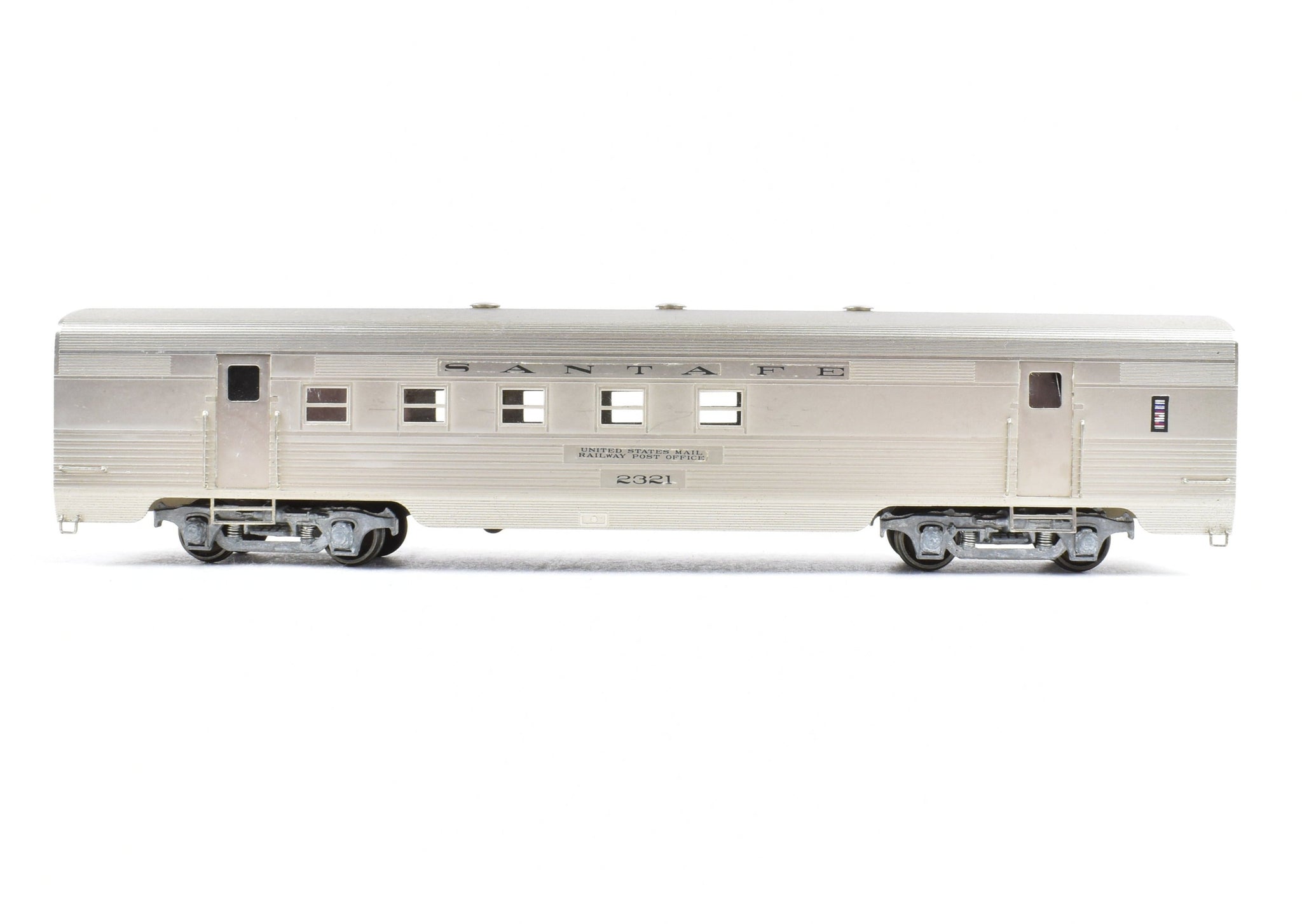 HO Brass Lambert ATSF - Santa Fe 60' Streamlined RPO Car with Central ...