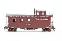 Load image into Gallery viewer, HOn3 Brass PSC - Precision Scale Co. D&amp;RGW - Denver &amp; Rio Grande Western Peaked Roof Caboose CP No. 0584
