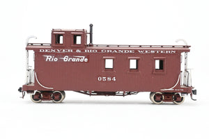 HOn3 Brass PSC - Precision Scale Co. D&RGW - Denver & Rio Grande Western Peaked Roof Caboose CP No. 0584