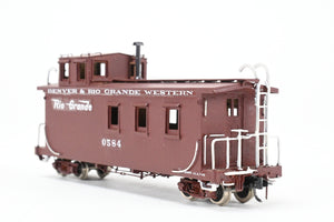 HOn3 Brass PSC - Precision Scale Co. D&RGW - Denver & Rio Grande Western Peaked Roof Caboose CP No. 0584