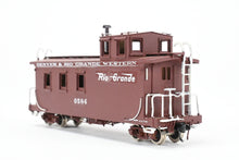Load image into Gallery viewer, HOn3 Brass PSC - Precision Scale Co. D&amp;RGW - Denver &amp; Rio Grande Western Peaked Roof Caboose CP No. 0584
