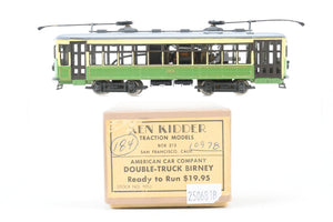 HO Brass Ken Kidder Various Roads American Car Co. Double-Truck Birney Trolley Custom Painted