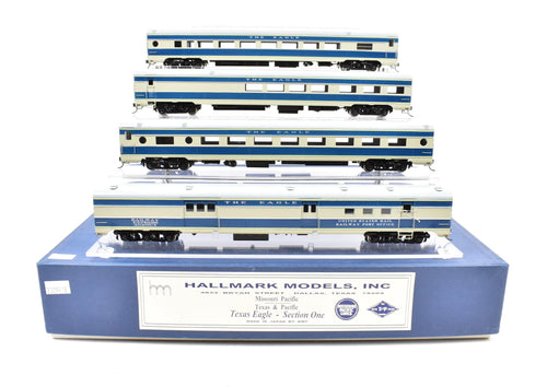 HO Brass Hallmark Models MP - Missouri Pacific and T&P - Texas & Pacific Texas Eagle Section 1 Four-Car Set
