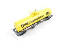 Load image into Gallery viewer, HO Brass PSC - Precision Scale Co. Various Roads 12,000 Gallon Tank Car Factory Painted Yellow Union Carbide
