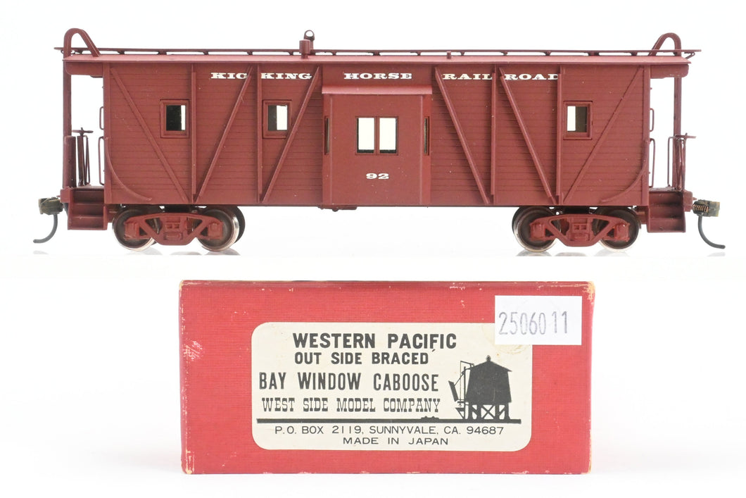 HO Brass Westside Model Co. WP - Western Pacific Outside Brace Bay Window Caboose Custom Painted Private Road