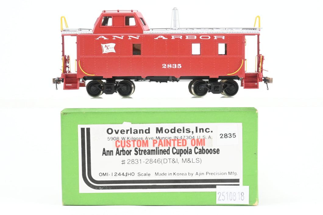 HO Brass OMI - Overland Models, Inc. Ann Arbor Streamlined Cupola Caboose #2831 - 2846 Series FP No. 2835
