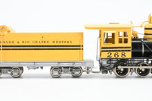 Load image into Gallery viewer, HOn3 Brass Sunset Models D&amp;RGW - Denver &amp; Rio Grande Western C-16 2-8-0 No. 268 “Bumblebee” Factory Painted Black &amp; Yellow
