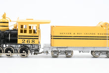 Load image into Gallery viewer, HOn3 Brass Sunset Models D&amp;RGW - Denver &amp; Rio Grande Western C-16 2-8-0 No. 268 “Bumblebee” Factory Painted Black &amp; Yellow
