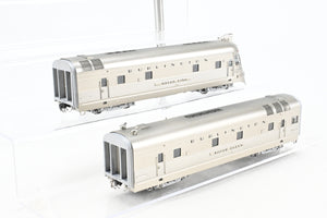 HO Brass Railway Classics CB&Q - Burlington Route EMC EA Shovel Nose Diesel Set Modernized “Silver King” and “Silver Queen” Factory Painted w/ DCC
