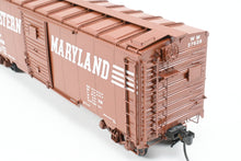 Load image into Gallery viewer, O Brass Pacific Limited WM - Western Maryland 1932 ARA Steel Boxcar w/Duryea Cushioned Underframe Pro-Painted No. 27628
