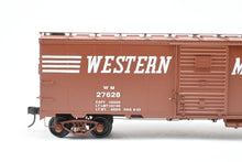 Load image into Gallery viewer, O Brass Pacific Limited WM - Western Maryland 1932 ARA Steel Boxcar w/Duryea Cushioned Underframe Pro-Painted No. 27628
