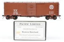 Load image into Gallery viewer, O Brass Pacific Limited WM - Western Maryland 1932 ARA Steel Boxcar w/Duryea Cushioned Underframe Pro-Painted No. 27054
