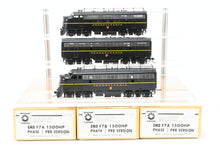 Load image into Gallery viewer, HO Brass Oriental Limited PRR - Pennsylvania Railroad EMD F7A/F7B/F7A Set PH I PRR Version w/ Trainphone Antenna, Factory Painted, Lettered, but Un-Numbered
