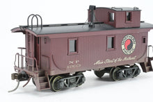 Load image into Gallery viewer, HO Brass NWSL - Northwest Short Line NP - Northern Pacific 1700 Series Wood Caboose As-Built Custom Painted &amp; Weathered No. 1203
