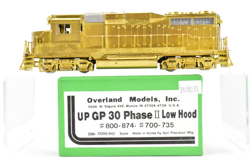 HO Brass OMI - Overland Models, Inc. UP - Union Pacific EMD GP30 PH II Low Hood Nos. 800 - 874 and Nos. 700-735