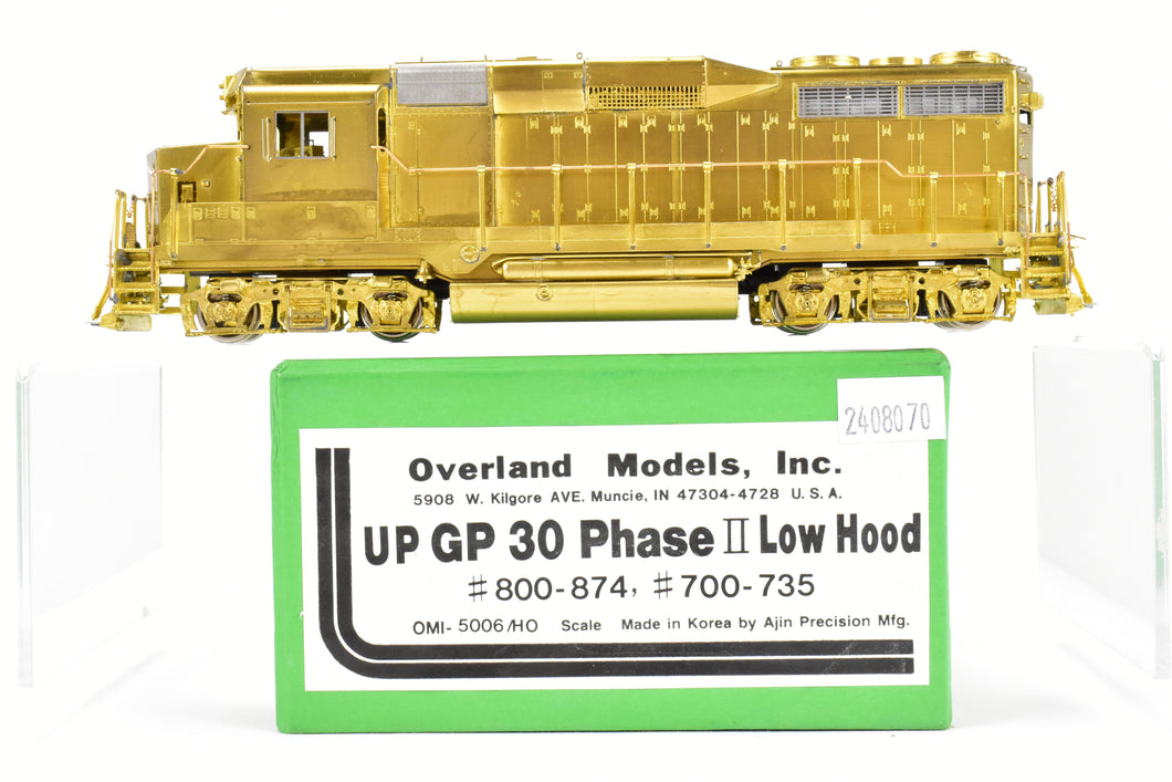 HO Brass OMI - Overland Models, Inc. UP - Union Pacific EMD GP30 PH II Low Hood Nos. 800 - 874 and Nos. 700-735
