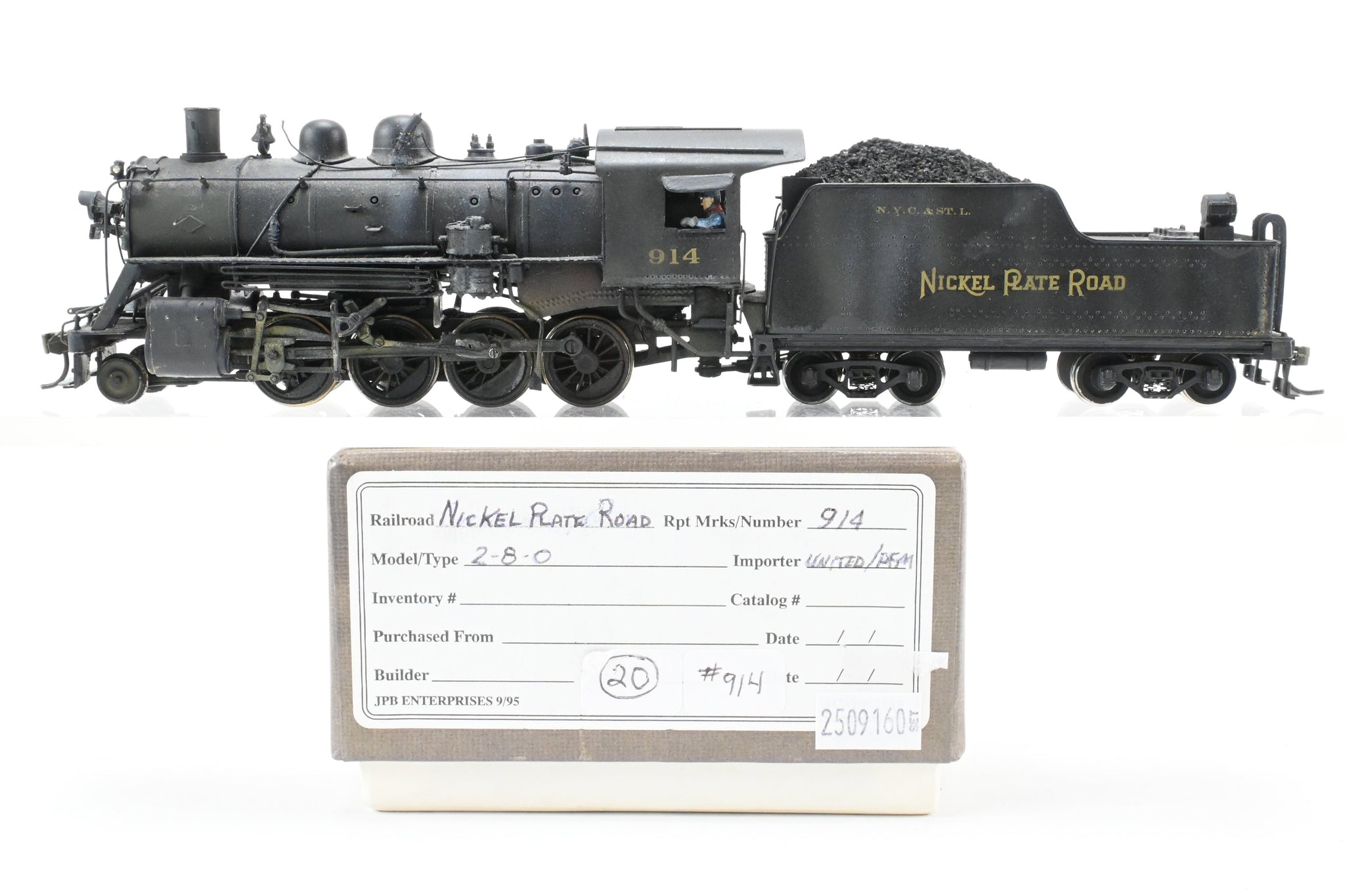 HO Brass CON Custom Scratch Built NKP - Nickel Plate Road 2-8-0