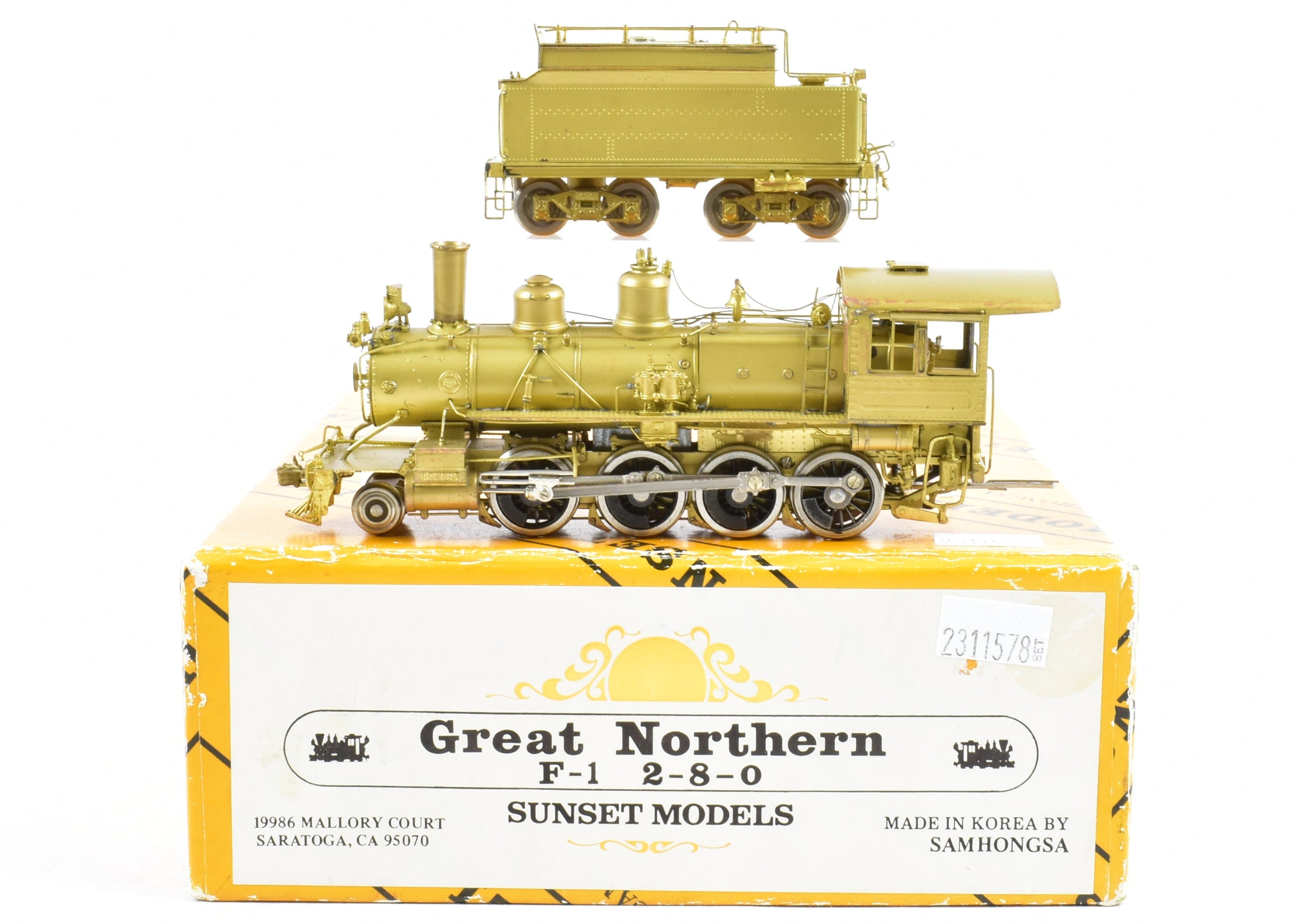 HO Brass CON Sunset Models CON GN - Great Northern 2-8-0 Class F-1