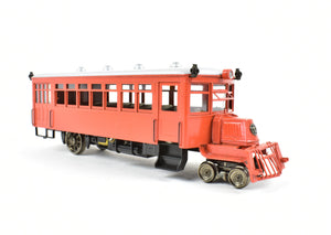 HO Brass Lambert Self-Propelled Mack Rail Bus FP Red and White