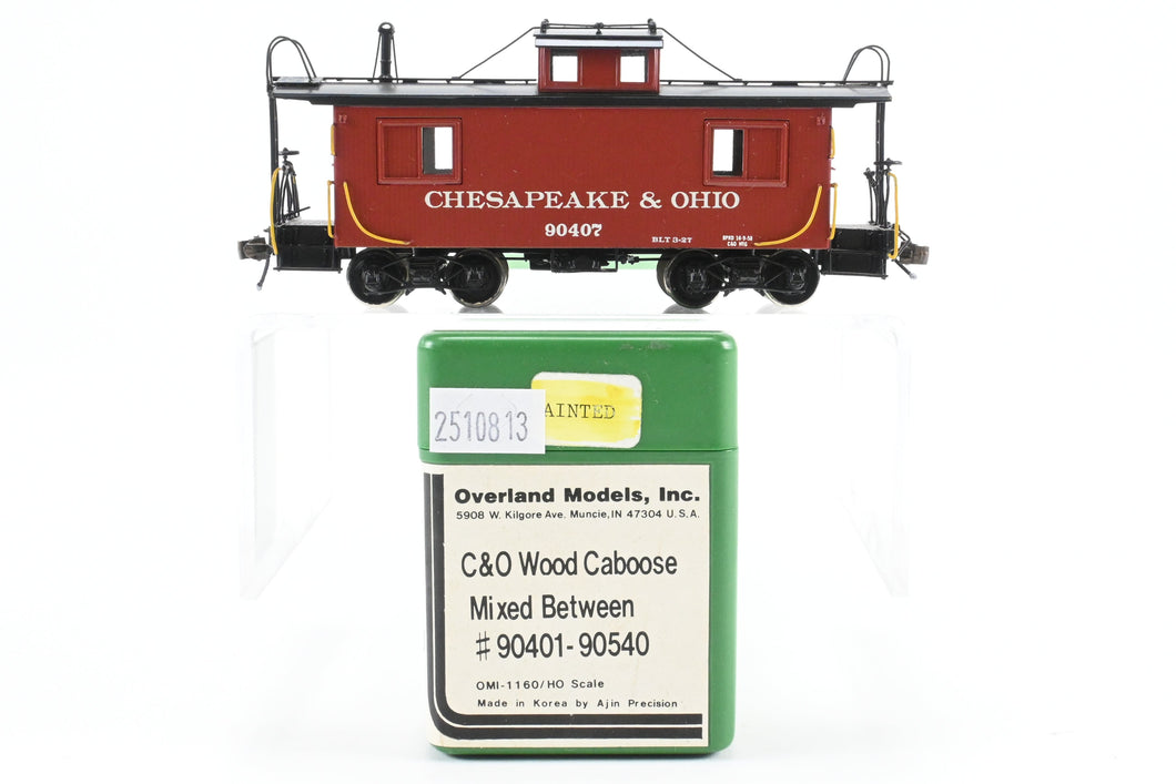 HO Brass OMI - Overland Models, Inc. C&O - Chesapeake & Ohio Wood Caboose #90401-90540 Pro-Painted No. 90407