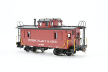 Load image into Gallery viewer, HO Brass OMI - Overland Models, Inc. C&amp;O - Chesapeake &amp; Ohio Wood Caboose #90401-90540 Pro-Painted No. 90407
