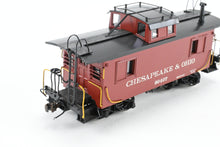 Load image into Gallery viewer, HO Brass OMI - Overland Models, Inc. C&amp;O - Chesapeake &amp; Ohio Wood Caboose #90401-90540 Pro-Painted No. 90407
