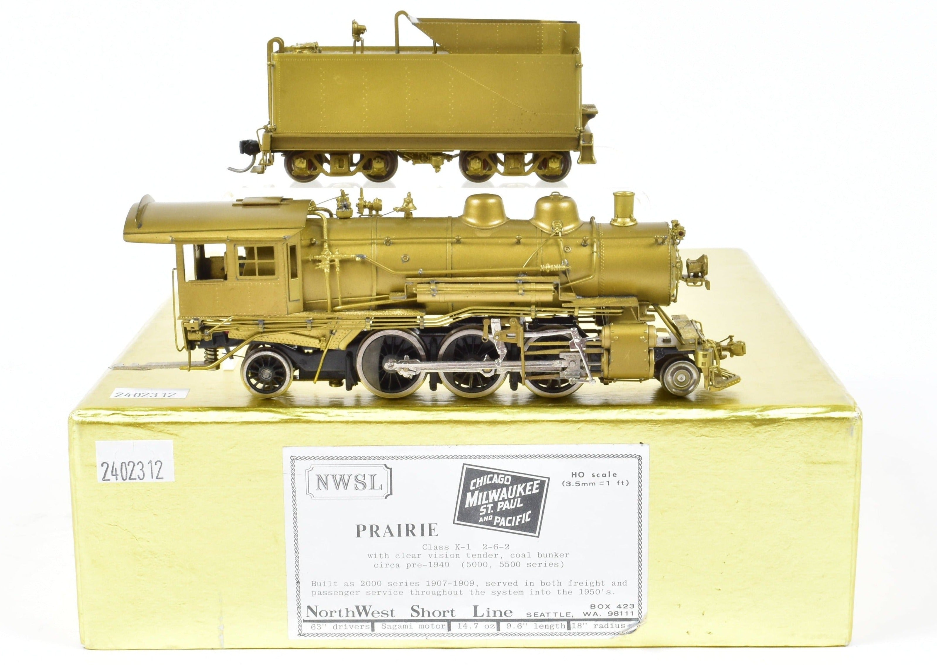 HO Brass NWSL - NorthWest Short Line MILW - Milwaukee Road Class K