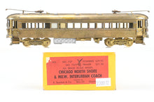 Load image into Gallery viewer, HO Brass Suydam CNS&amp;M - North Shore Line 737T &quot;Skokie&quot; Steel Interurban Coach Unpowered Trailer, 1963 Run
