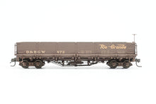 Load image into Gallery viewer, HOn3 Blackstone Models D&amp;RGW - Denver &amp; Rio Grande Western Drop Bottom Gondola Flying Grande Herald No. 872 Weathered
