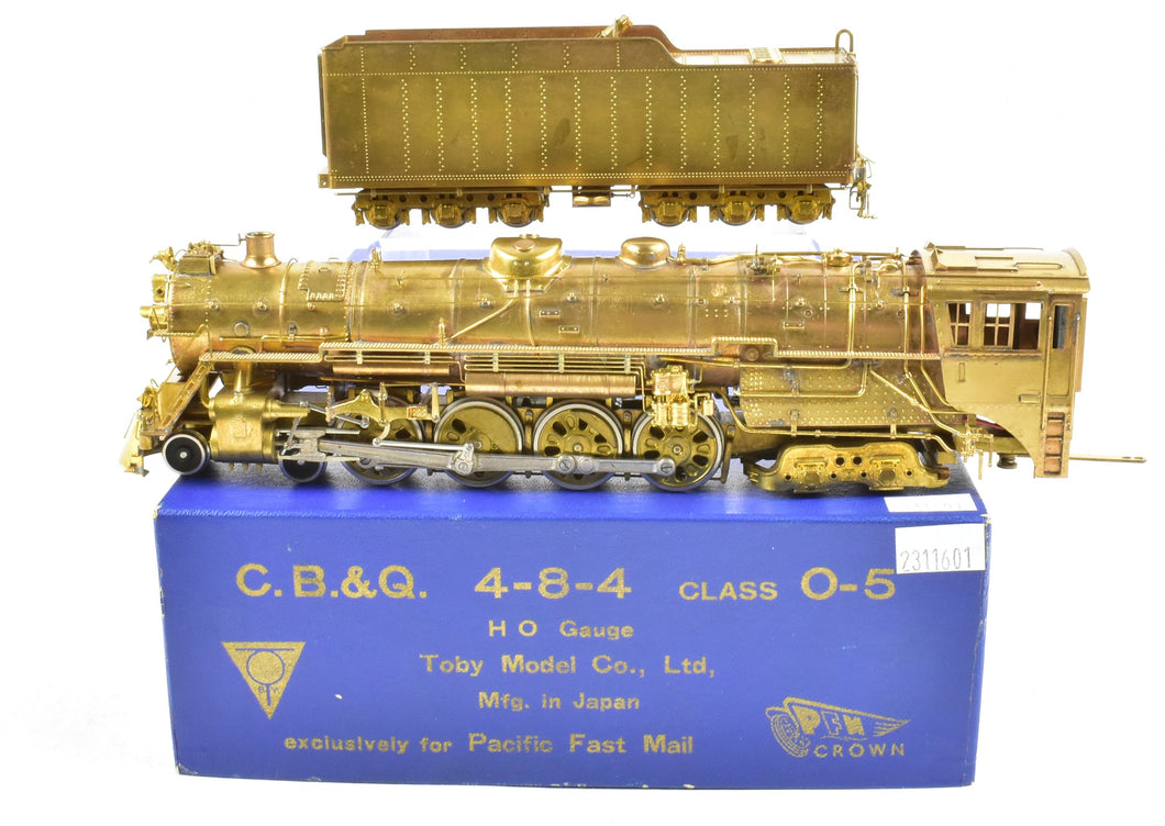 HO Brass PFM - Toby CB&Q - Burlington Route 4-8-4 Class O-5 1969 Run Crown Model