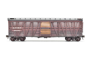 HO Brass Pecos River Brass ATSF - Santa Fe SK-S Stock Car C/P and Weathered