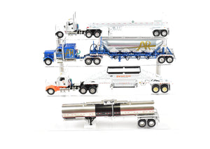 S Diecast CON 1 64th Scale Trucks Semi Trailers Set of Three One Ext ReSourced Rails