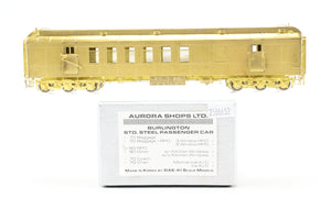 HO Brass Aurora Shops Ltd CB&Q - Burlington HW 60' RPO/Railway Post Office Car.